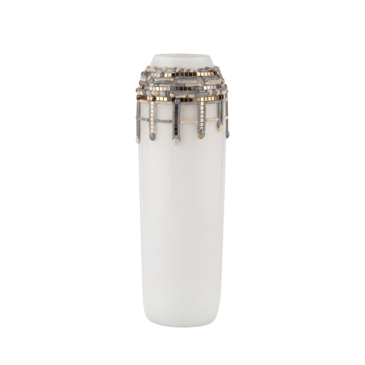 Vaso Alto Bianco Dececoro In Silicone Edg