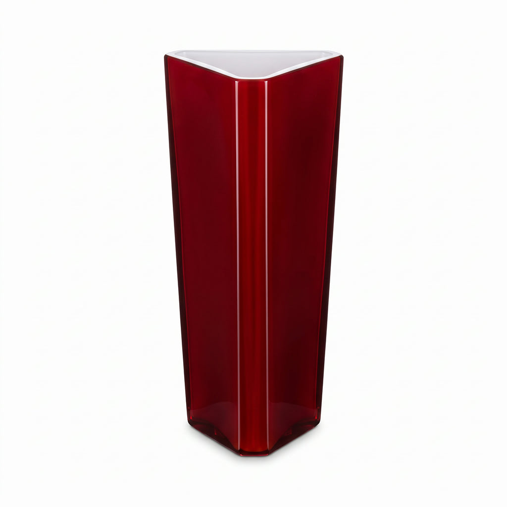 Vaso Triangolo Rosso Luminos Rogaska