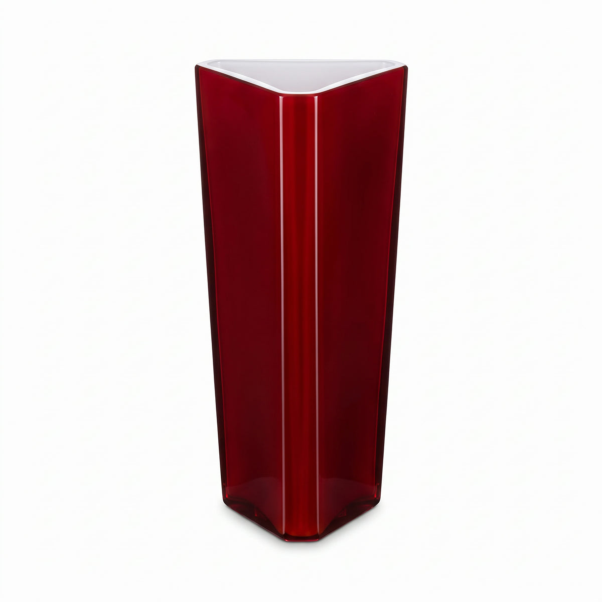 Vaso Triangolo Rosso Luminos Rogaska