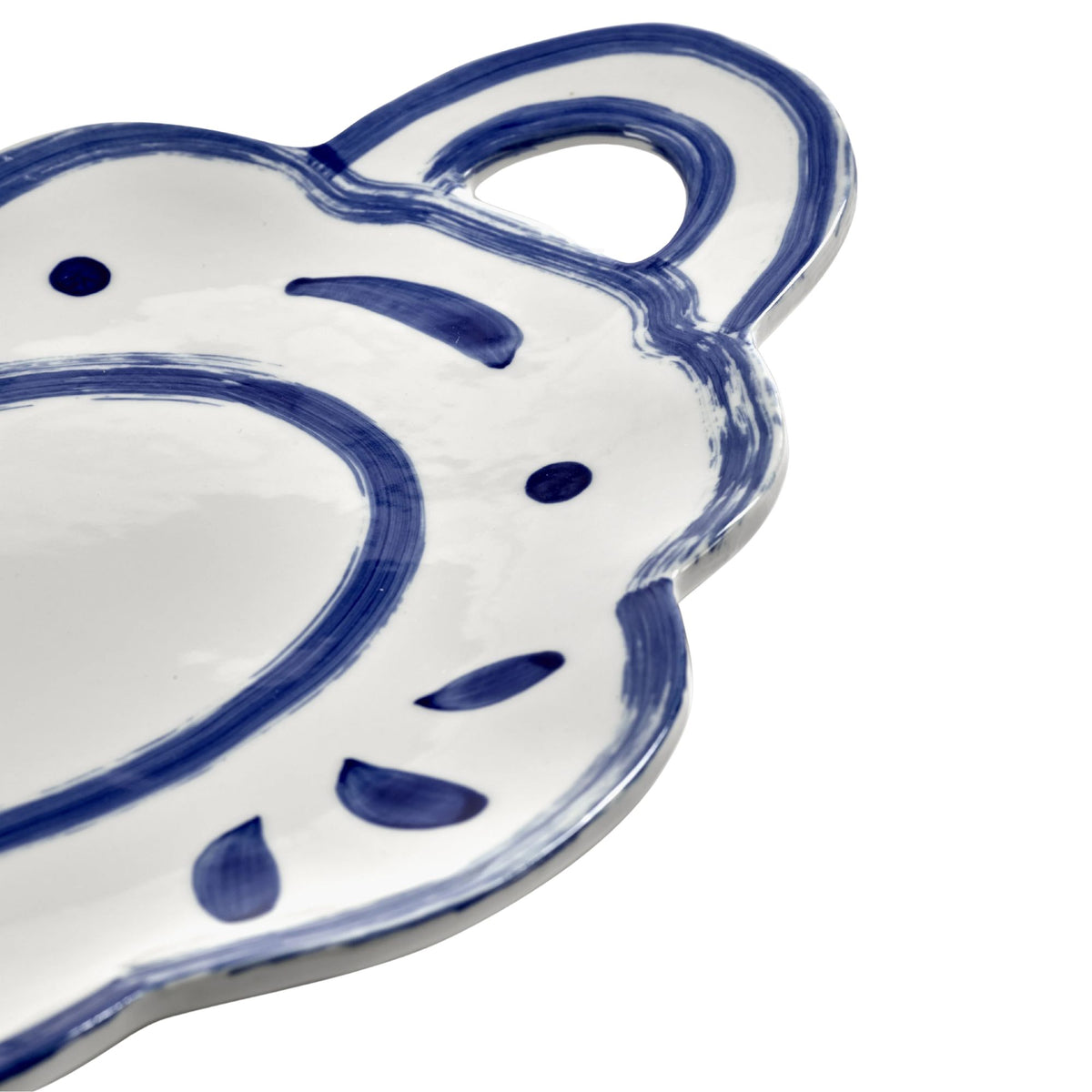 Serving Plate Oval 03 White Blue Line-up Serax