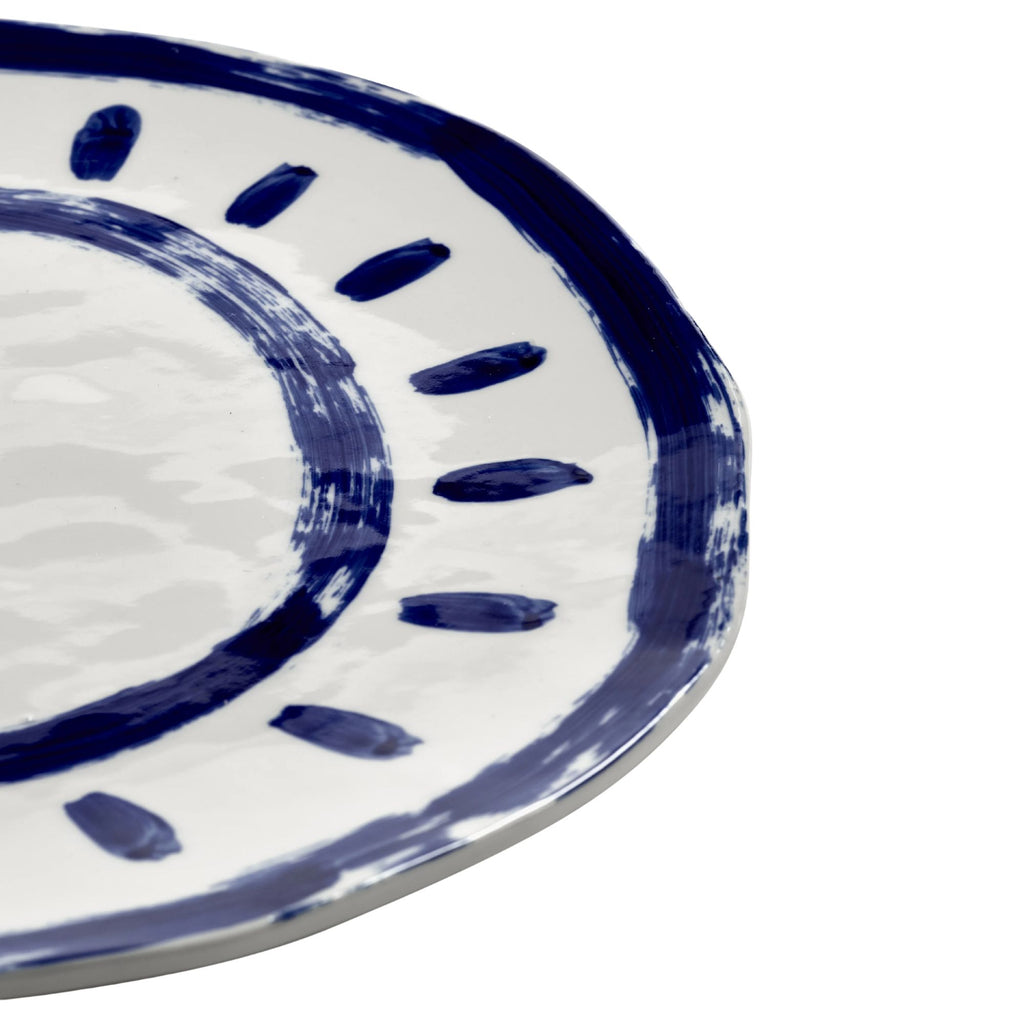 Serving Plate 01 White Blue Line-up Serax