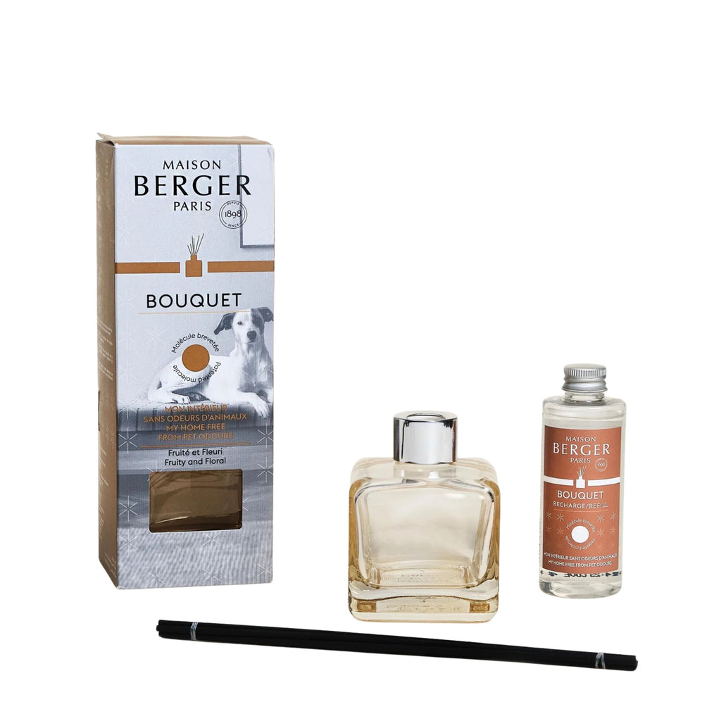 Bouquet Cube Anti-odori con bastoncini 100ml - ANIMALI Maison Berger