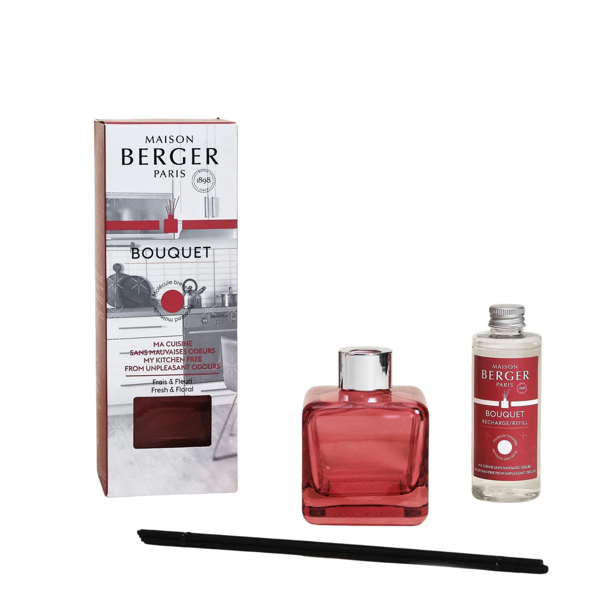 Bouquet Cube Anti-odori con bastoncini 100ml - CUCINA Maison Berger