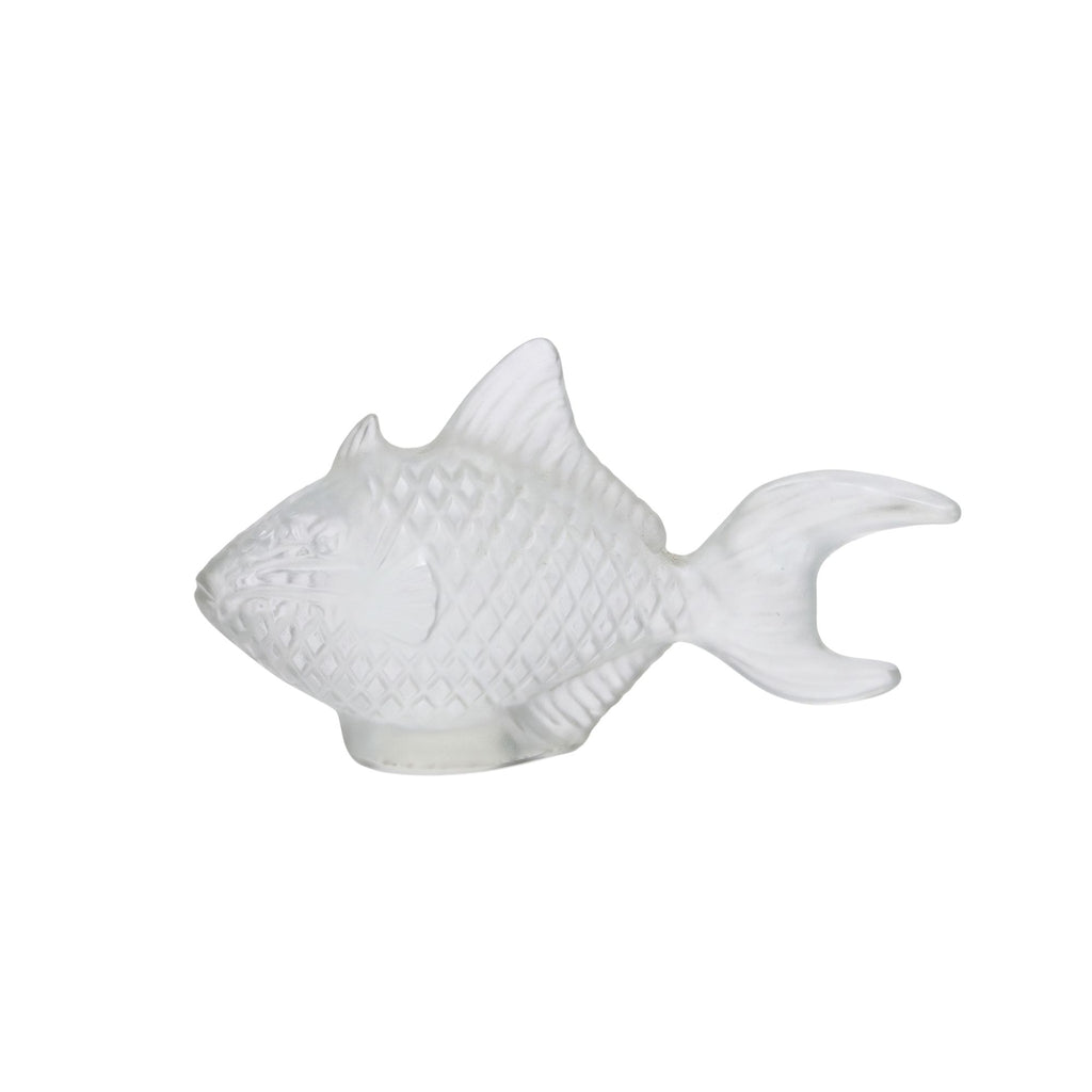 Statua Pesce Cristallo Baliste Clair Cristal Sevres