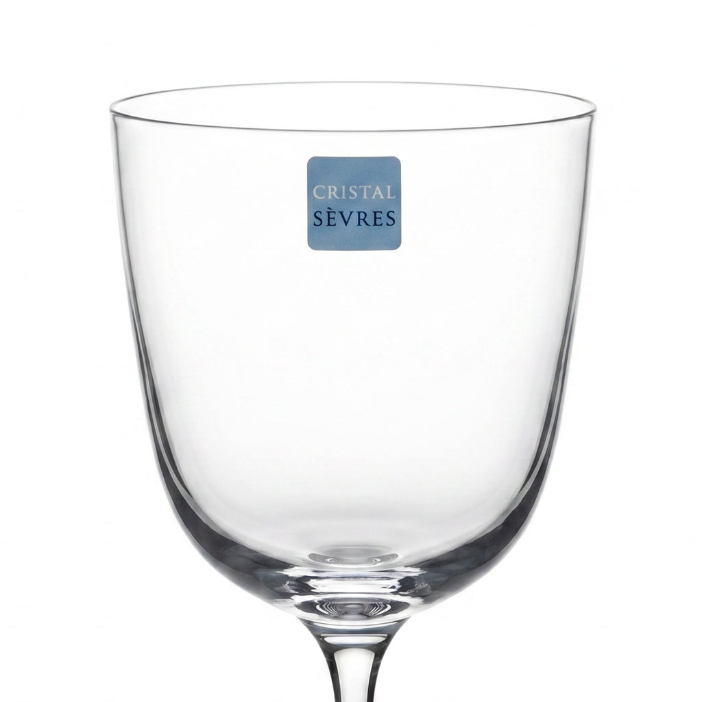 Sei Calici Acqua Jambe Courte Cristal Sevres