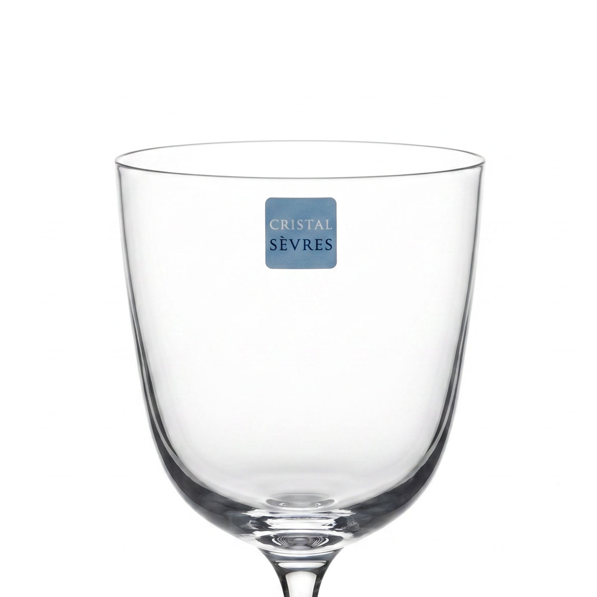 Sei Calici Vino Jambe Courte Cristal Sevres