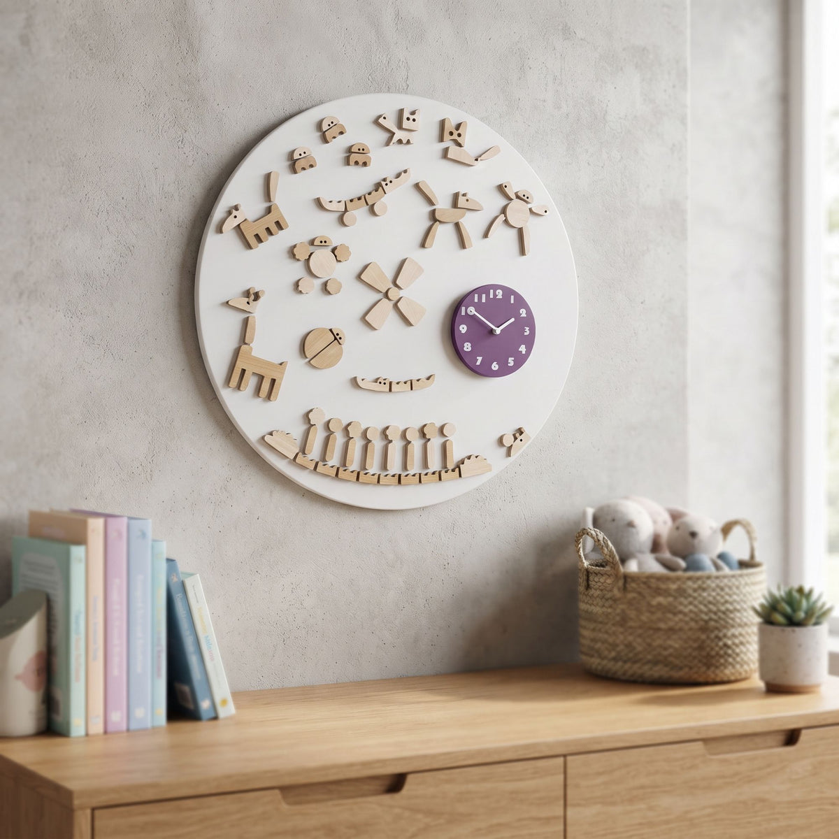 Orologio Parete Tic Calamitato Viola 60 Cm Diamantini E Domeniconi
