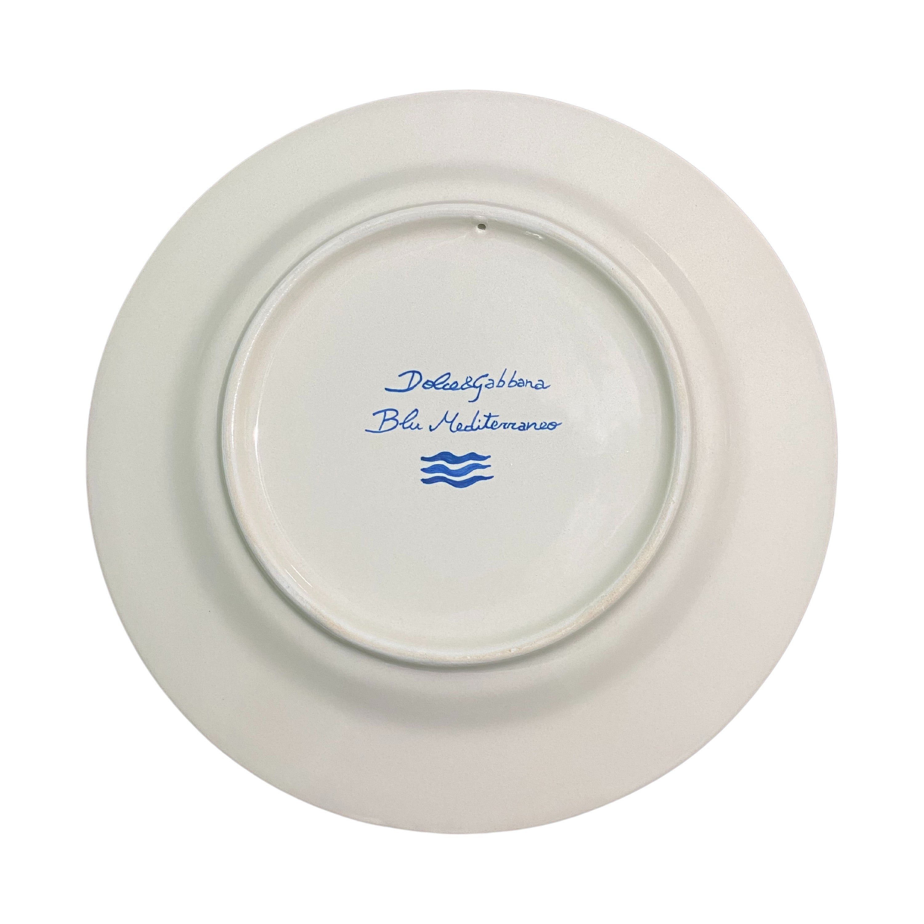 Set 2 Dinner Plates Blue Dolce E Gabbana