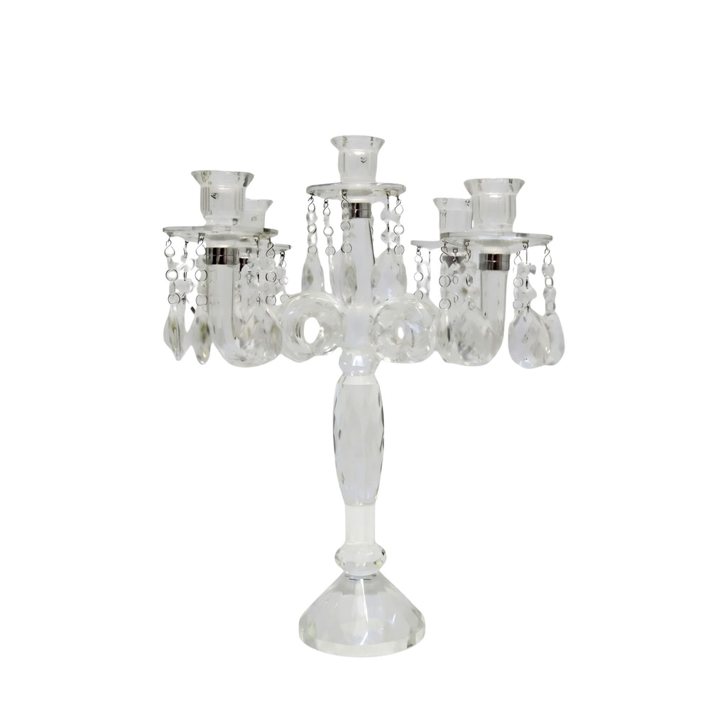 Candeliere Crystal 5 Fiamme Con Pendenti Edg