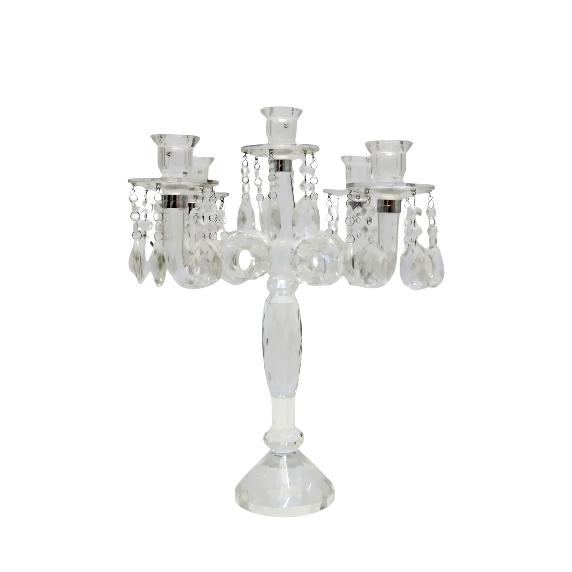 Candeliere Crystal 5 Fiamme Con Pendenti Edg