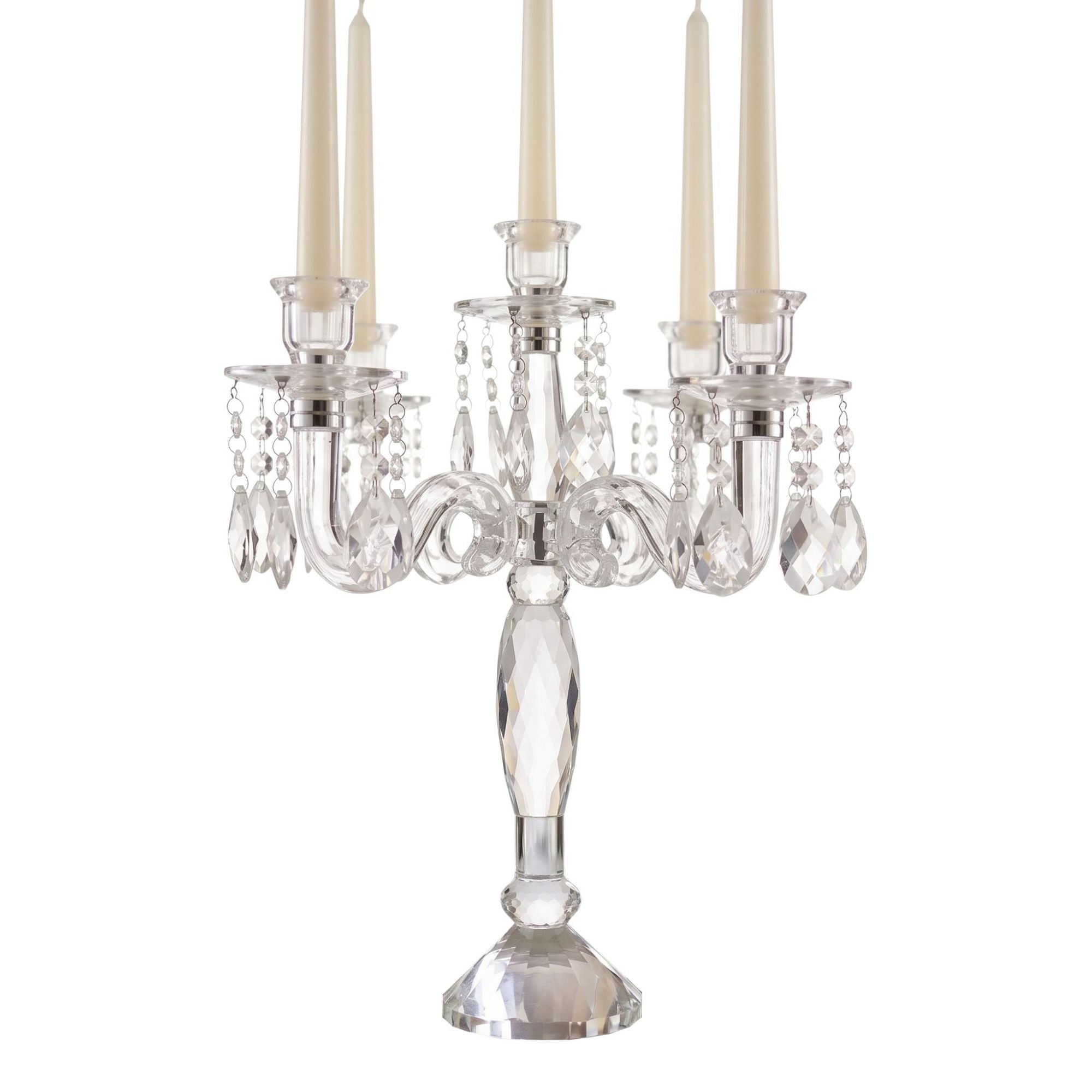 Candeliere Crystal 5 Fiamme Con Pendenti Edg