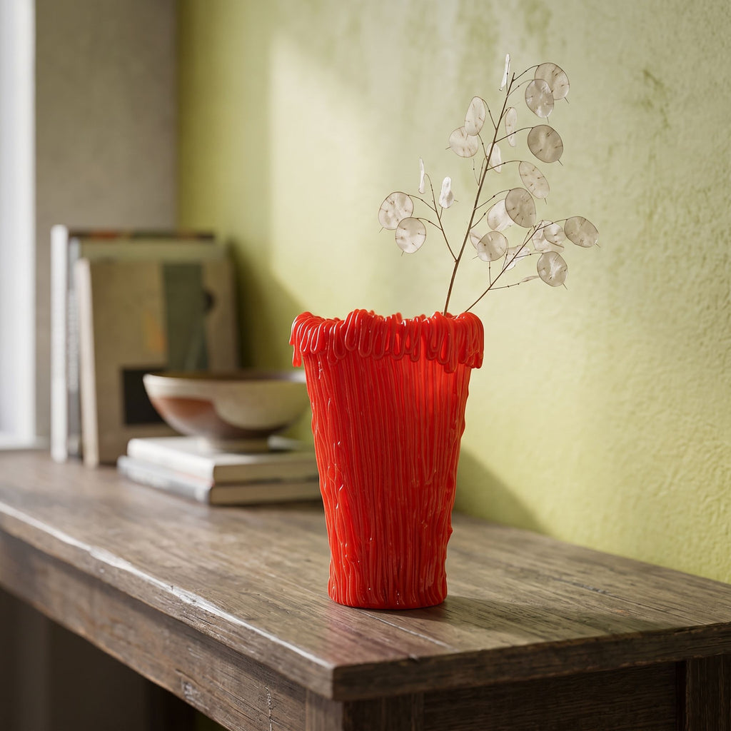Vaso Rosso Frillo Xxi Silico