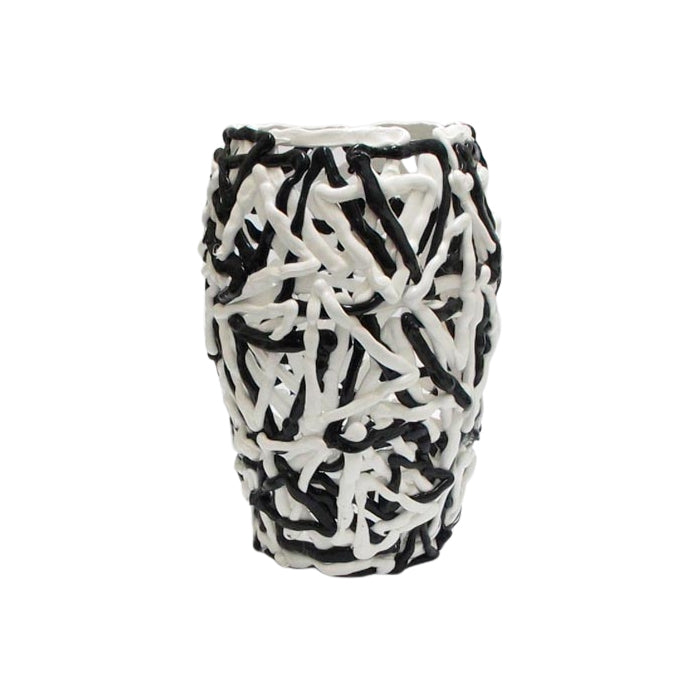 Vaso Bianco E Nero Alessandro Ciffo Xxi Silico