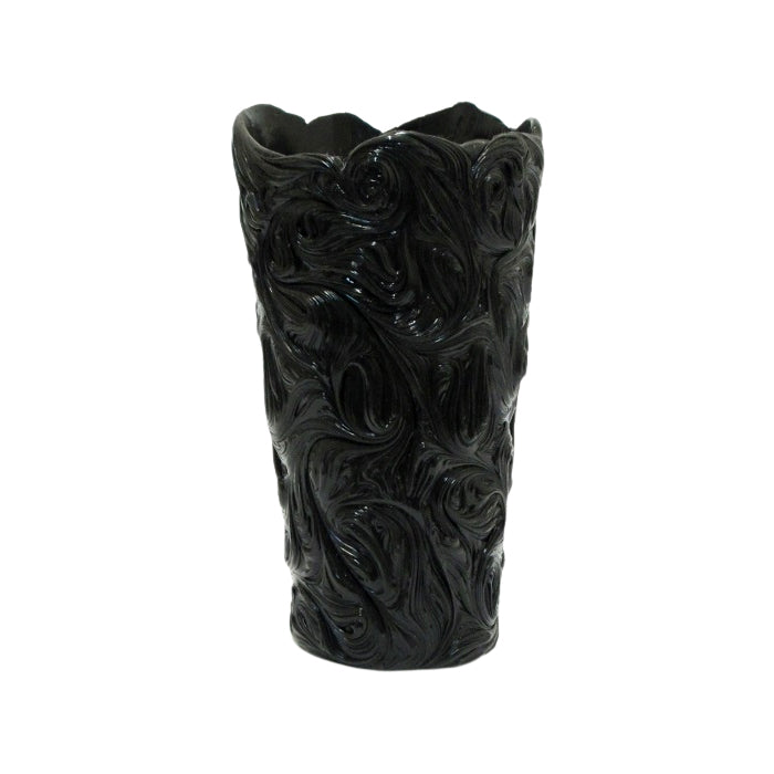 Vaso Barocco Grande Nero In Silicone Xxi Silico