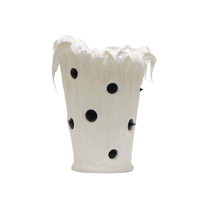 Vaso Bianco Pois Nero Xxi Silico Xxi Silico