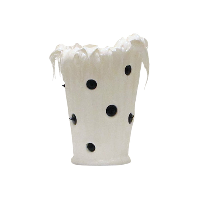 Vaso Bianco Pois Nero Xxi Silico Xxi Silico