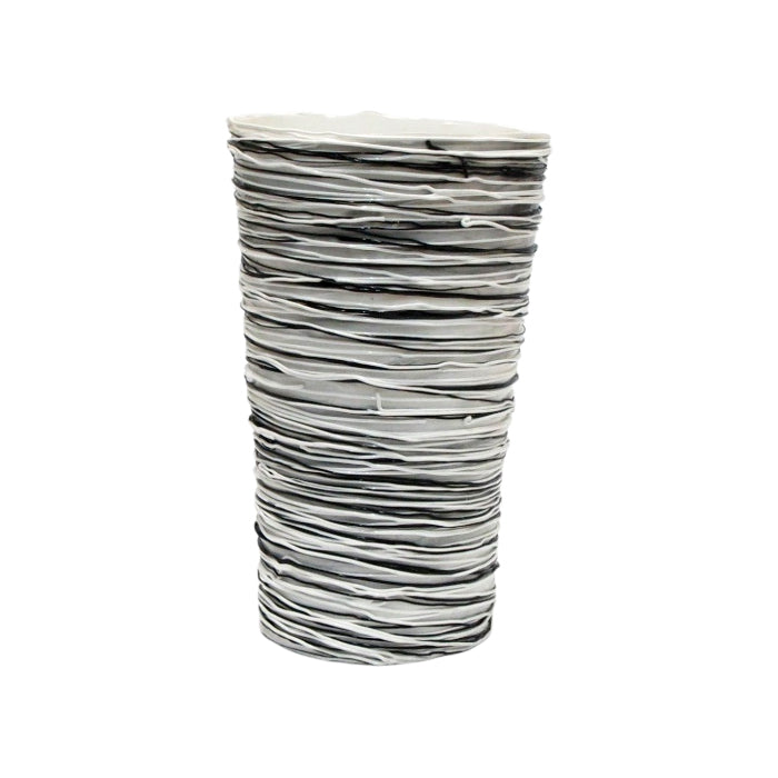 Vaso Bianco Fili Neri Alessandro Ciffo Xxi Silico