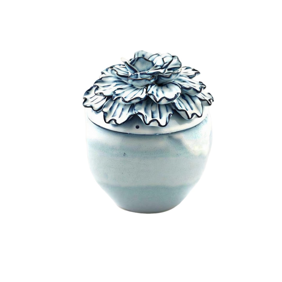 Vaso Chakra Petali Con Coperchio Edg