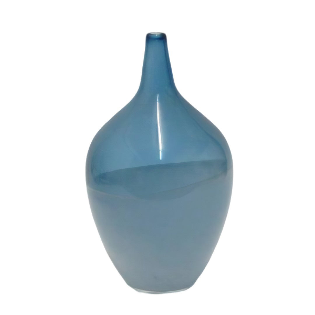 Vaso Bombato Blu E Bianco Edg