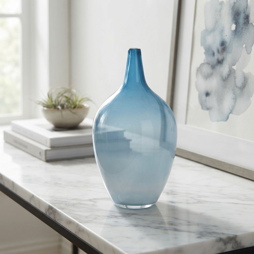 Vaso Bombato Blu Edg