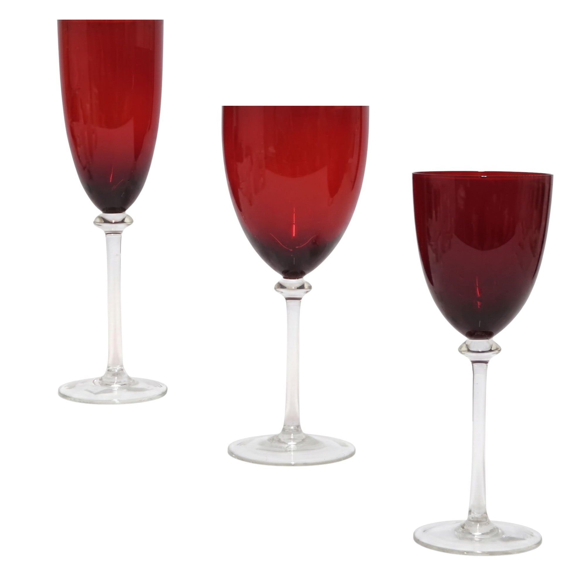 Servizio Bicchieri 18 Pz Rosso Edg