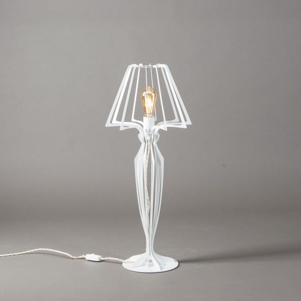 Lampada Minerva Da Tavolo Alta Bianco Arti E Mestieri