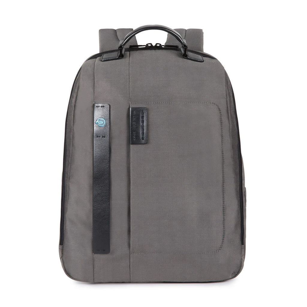 Zaino Grande Un Comparto In Tessuto E Pelle Piquadro