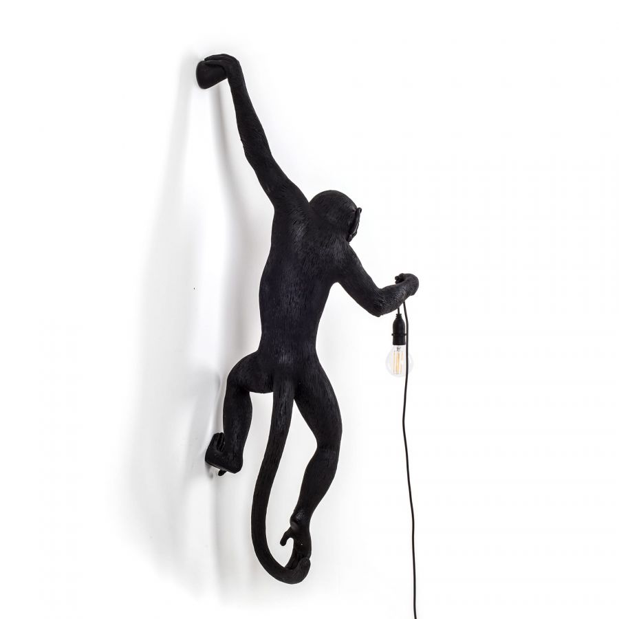 Lampada Resina Monkey Lamp-Outdoor-Black - Appesa Mano Sx Seletti
