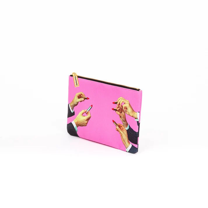 Busta Cosmesi Lipsticks Pink Seletti