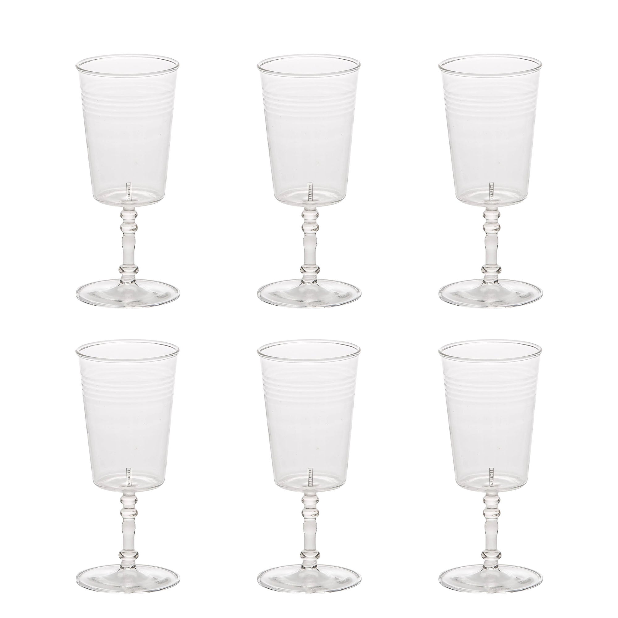 Set Di 6 Bicchieri Da Vino Estetico Quotidiano Seletti
