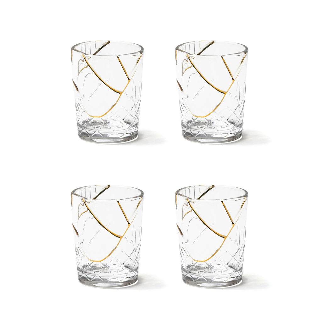 Set 4 Bicchieri Vetro Kintsugi N. 01 Seletti