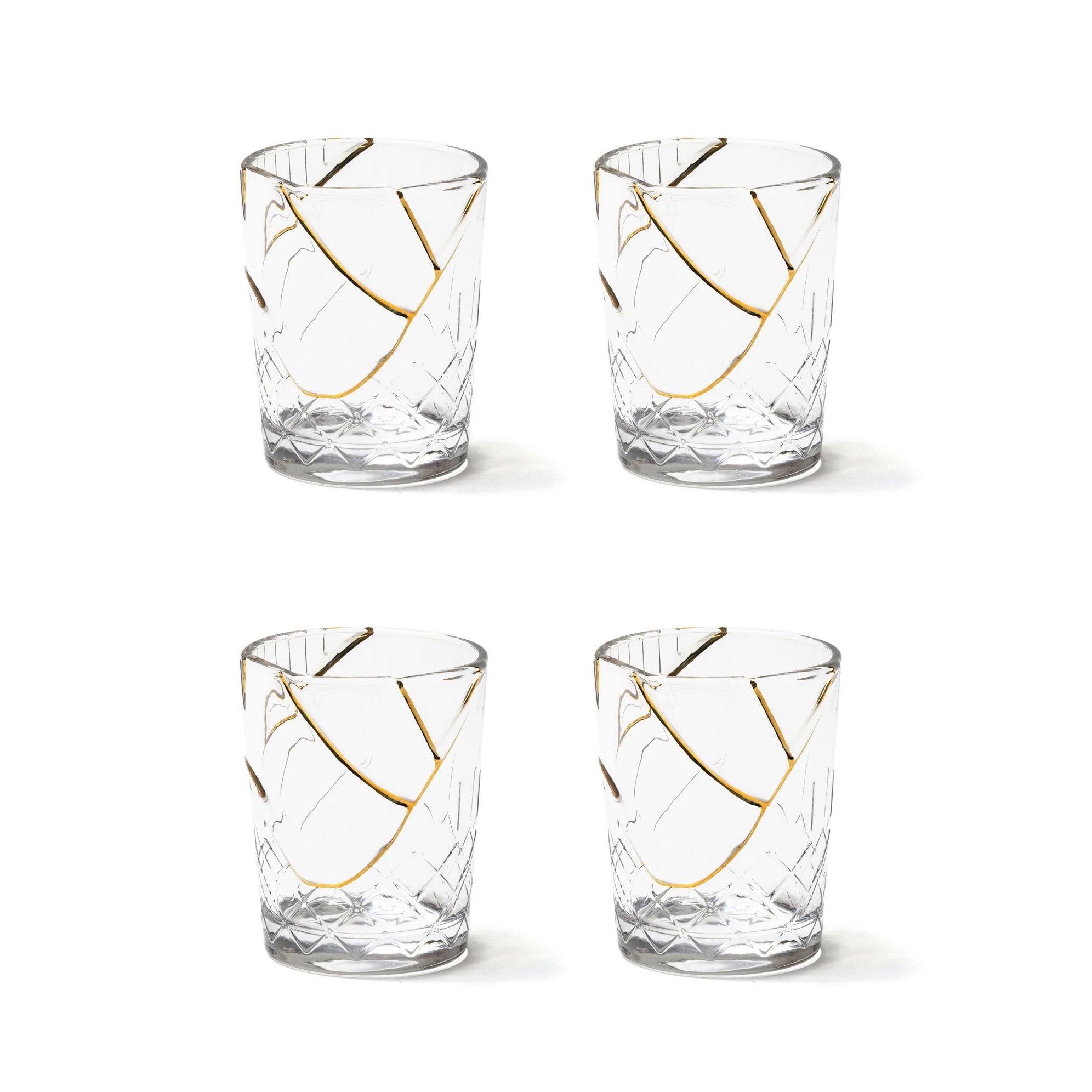 Set 4 Bicchieri Vetro Kintsugi N. 01 Seletti