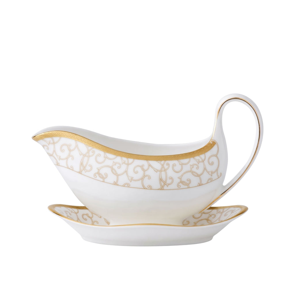 Salsiera Con Piattino Celestial Gold Wedgwood