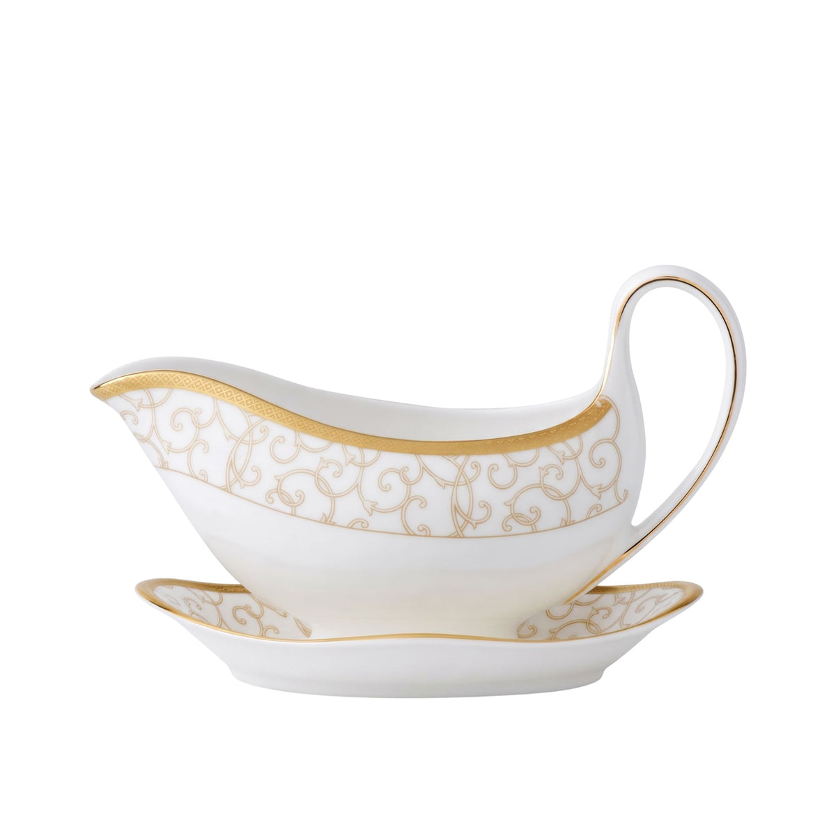 Salsiera Con Piattino Celestial Gold Wedgwood