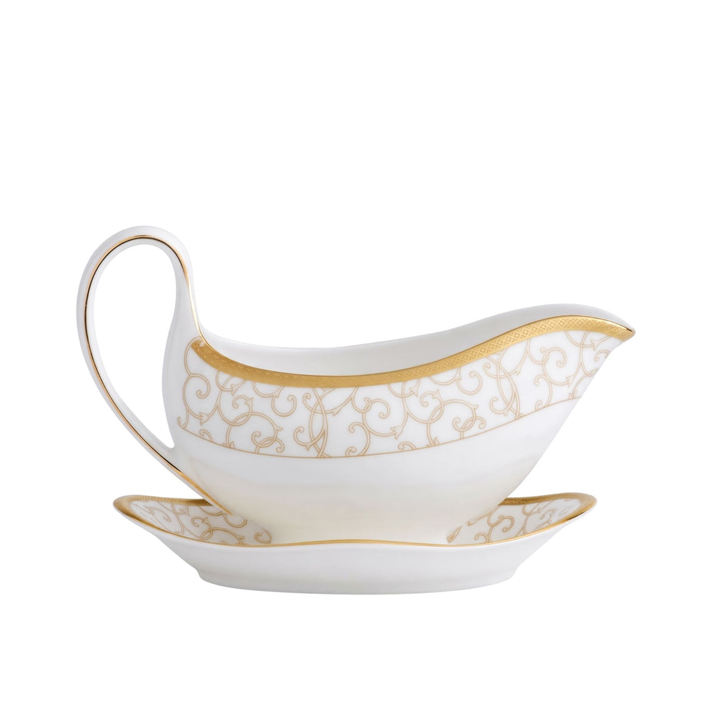 Salsiera Con Piattino Celestial Gold Wedgwood