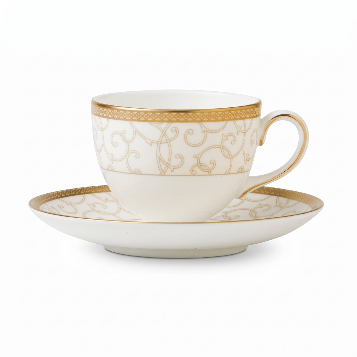 Sei Tazze The Con Piattino Celestial Gold Wedgwood