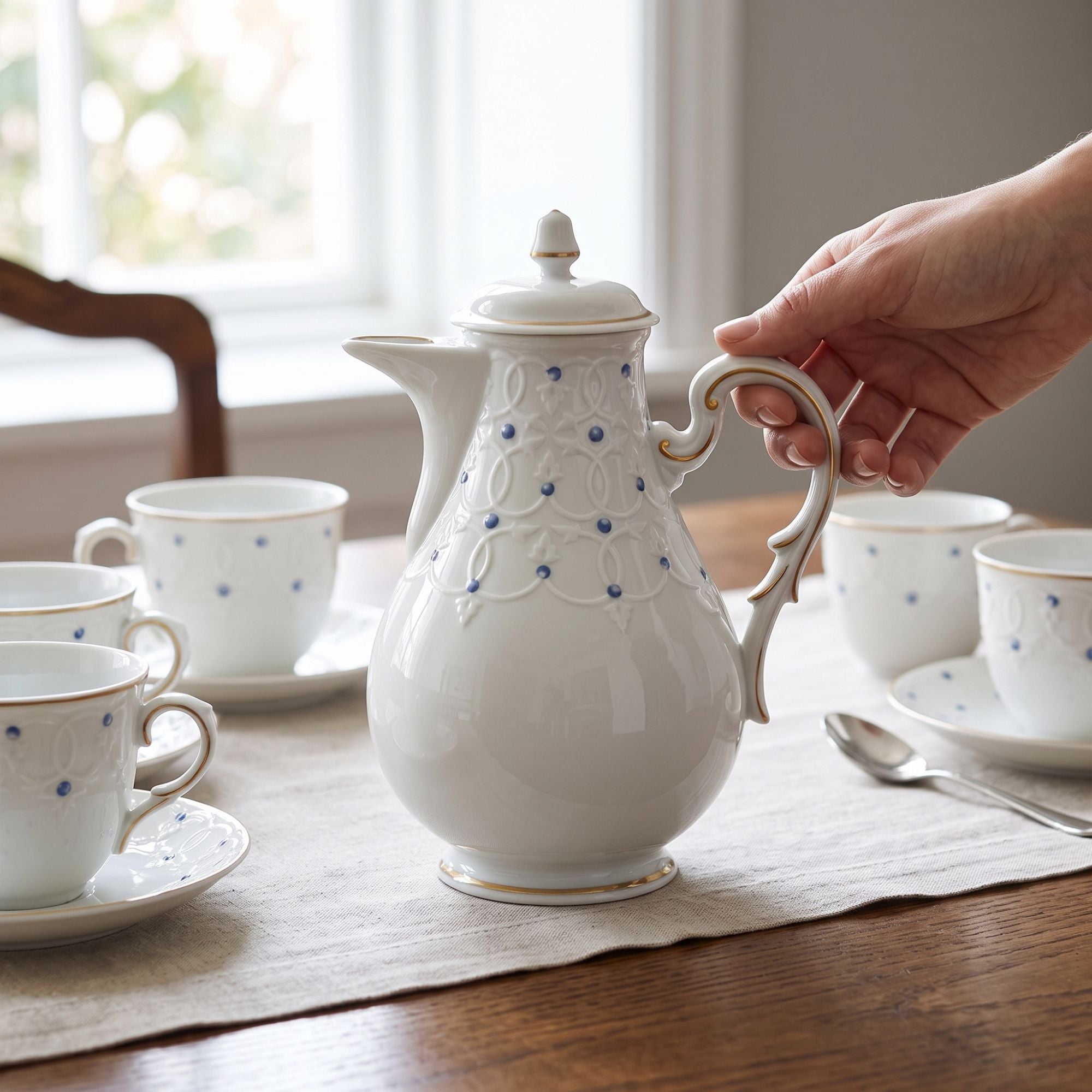 Caffettiera Museo Le Perle Blu Ginori 1735