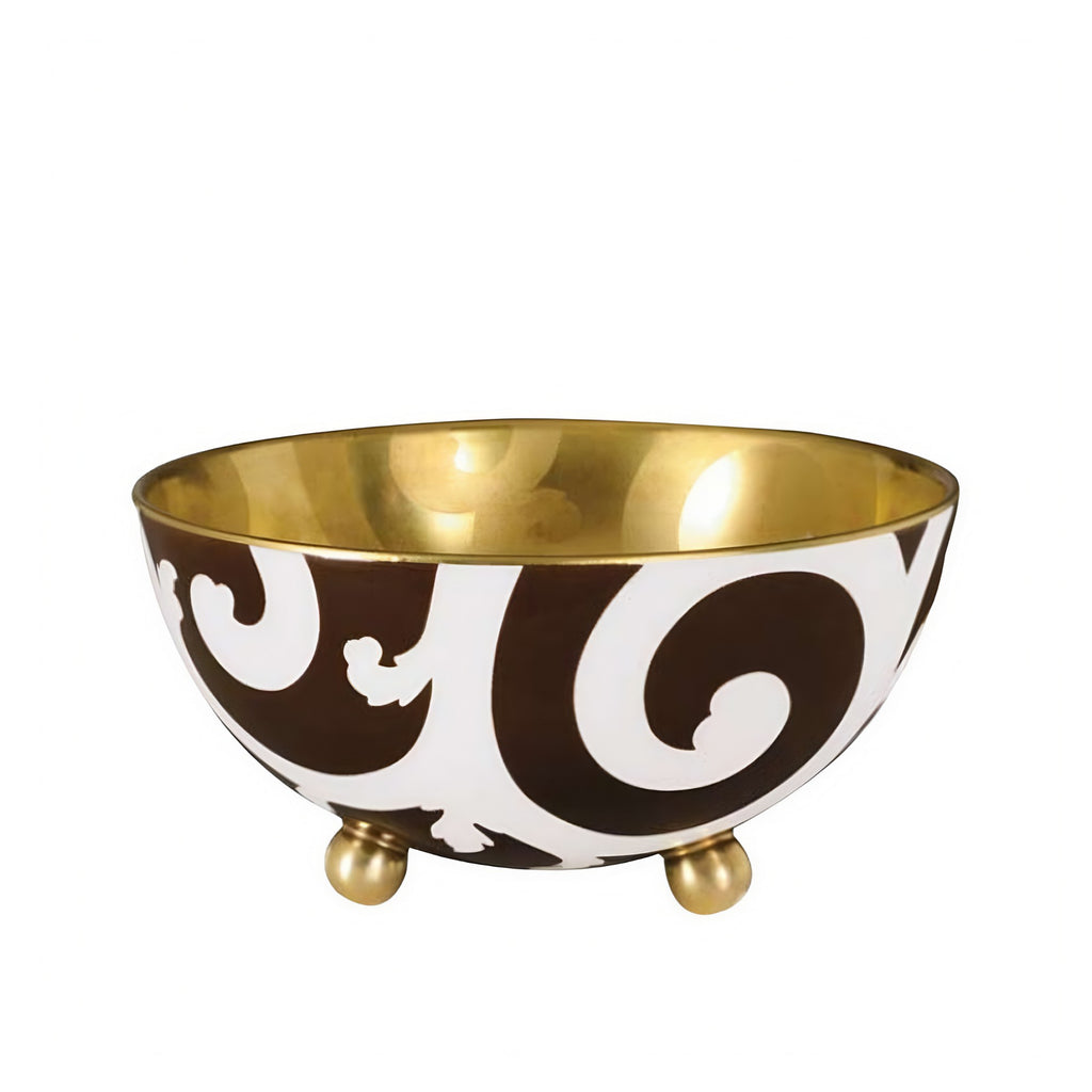 Ciotola Porcellana Oro E Marrone Ginori 1735