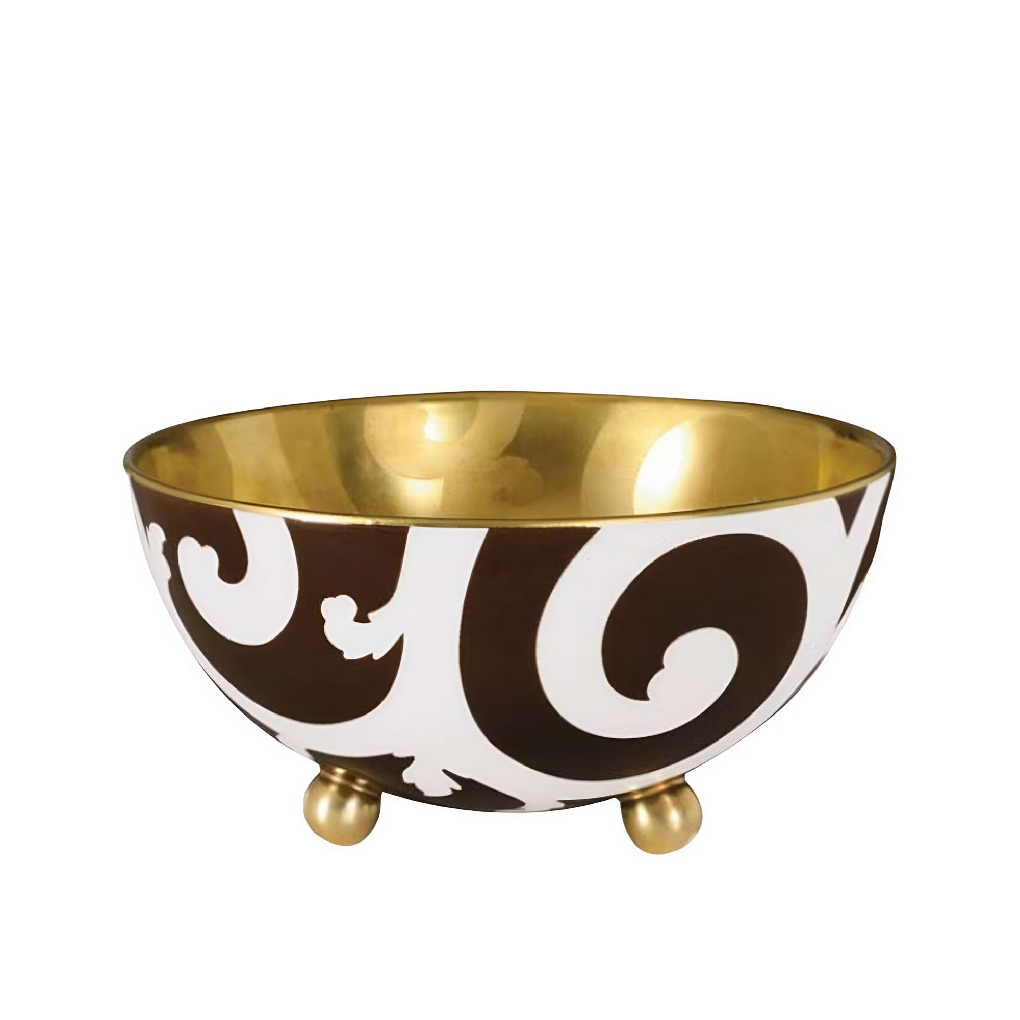 Ciotola Porcellana Oro E Marrone Ginori 1735