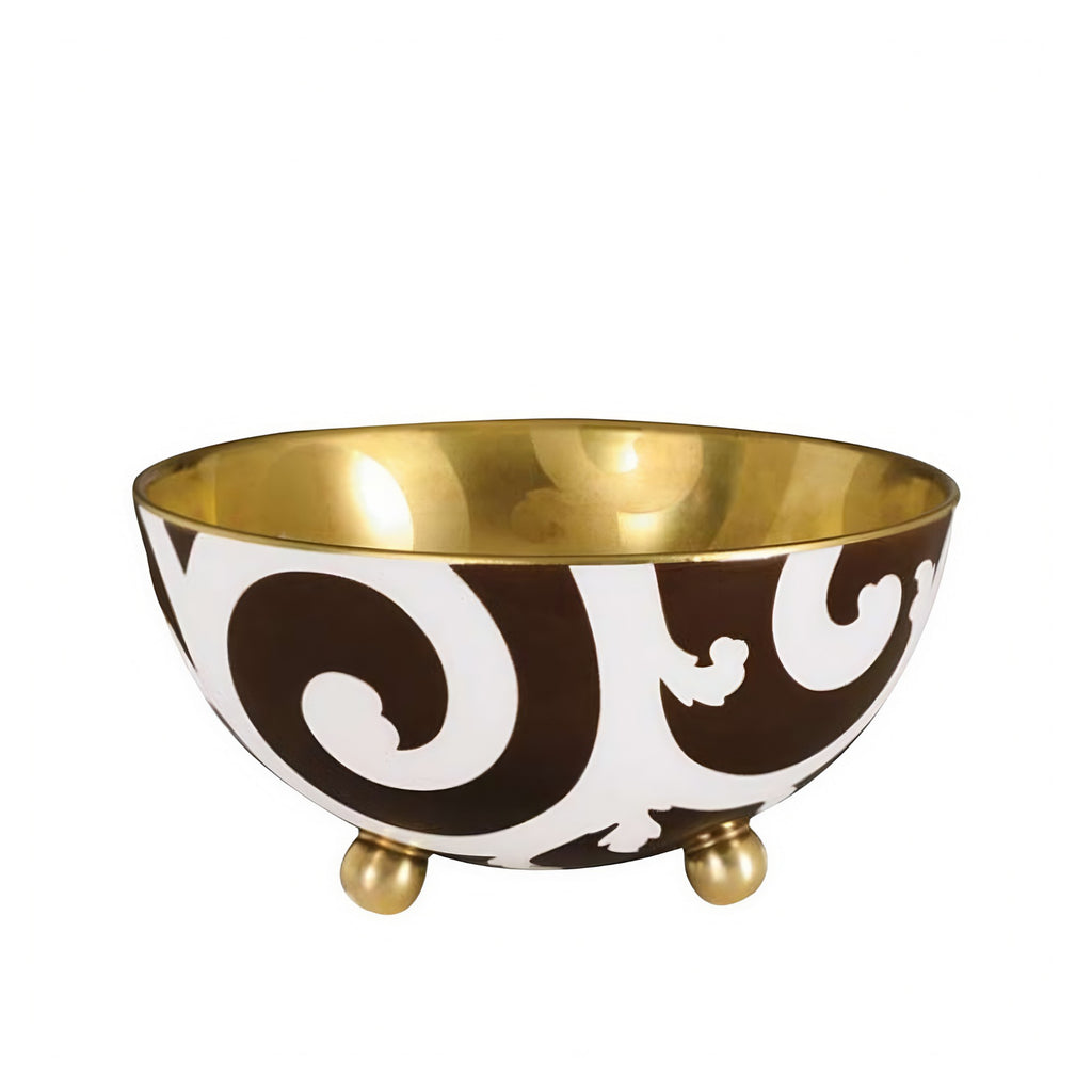 Ciotola Porcellana Oro E Marrone Ginori 1735