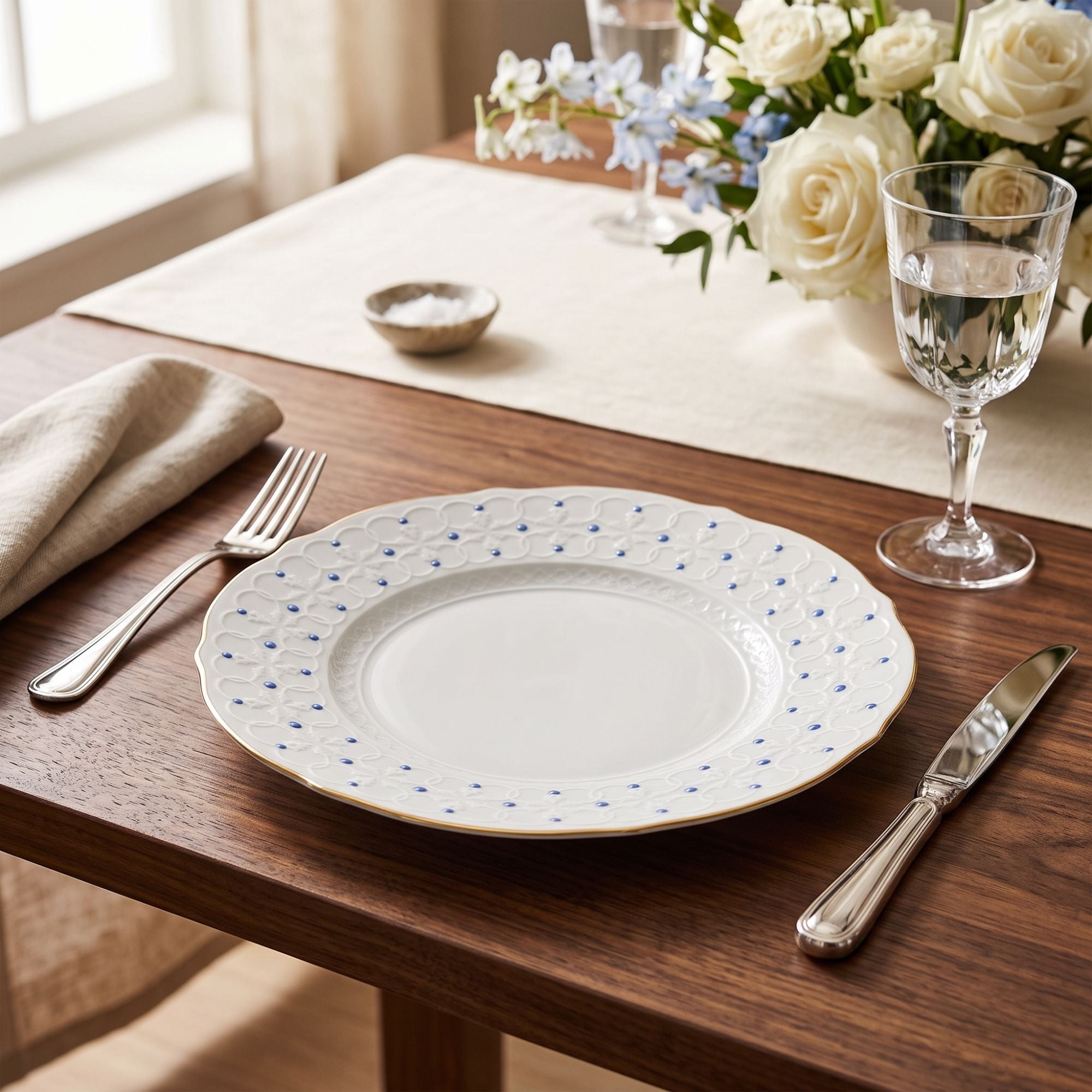 Set 6 Piatti Piani Museo Le Perle Blu Ginori 1735