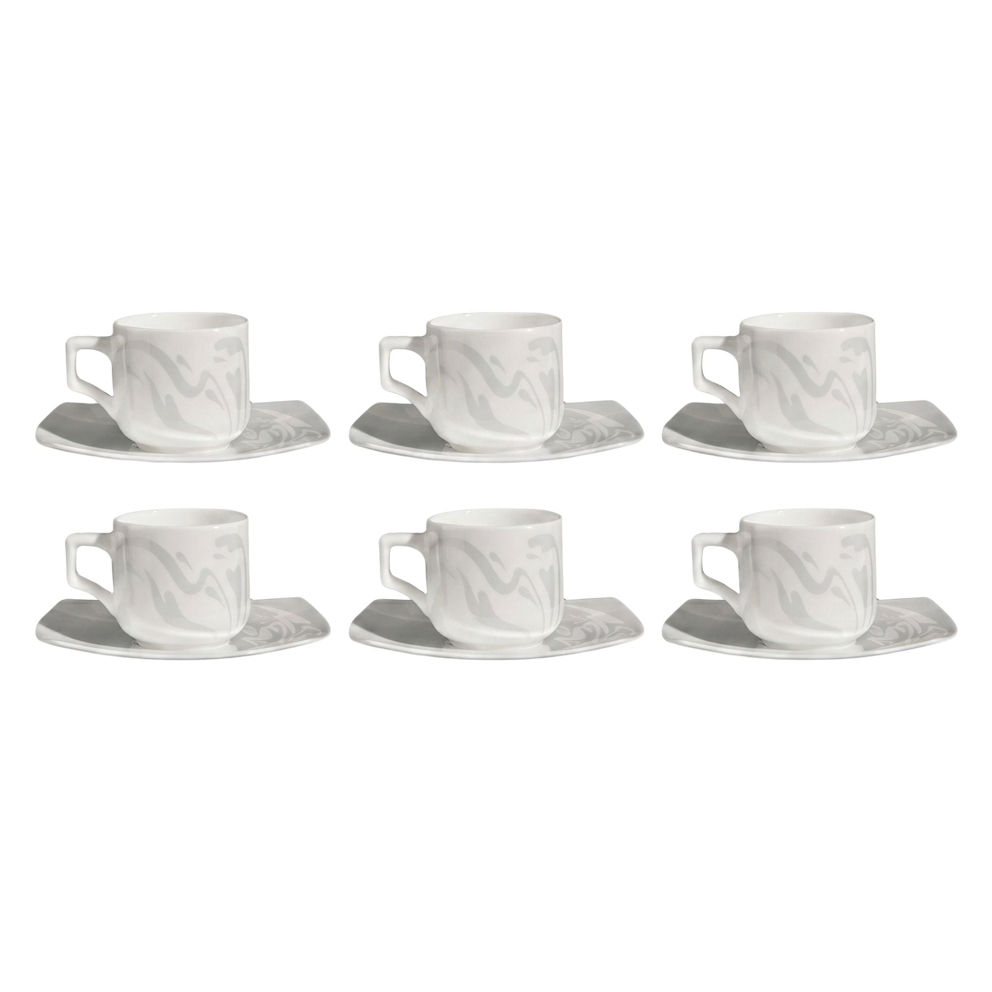 Sei Tazze Caffe Con Piattino Linea Vela Wing Ginori 1735