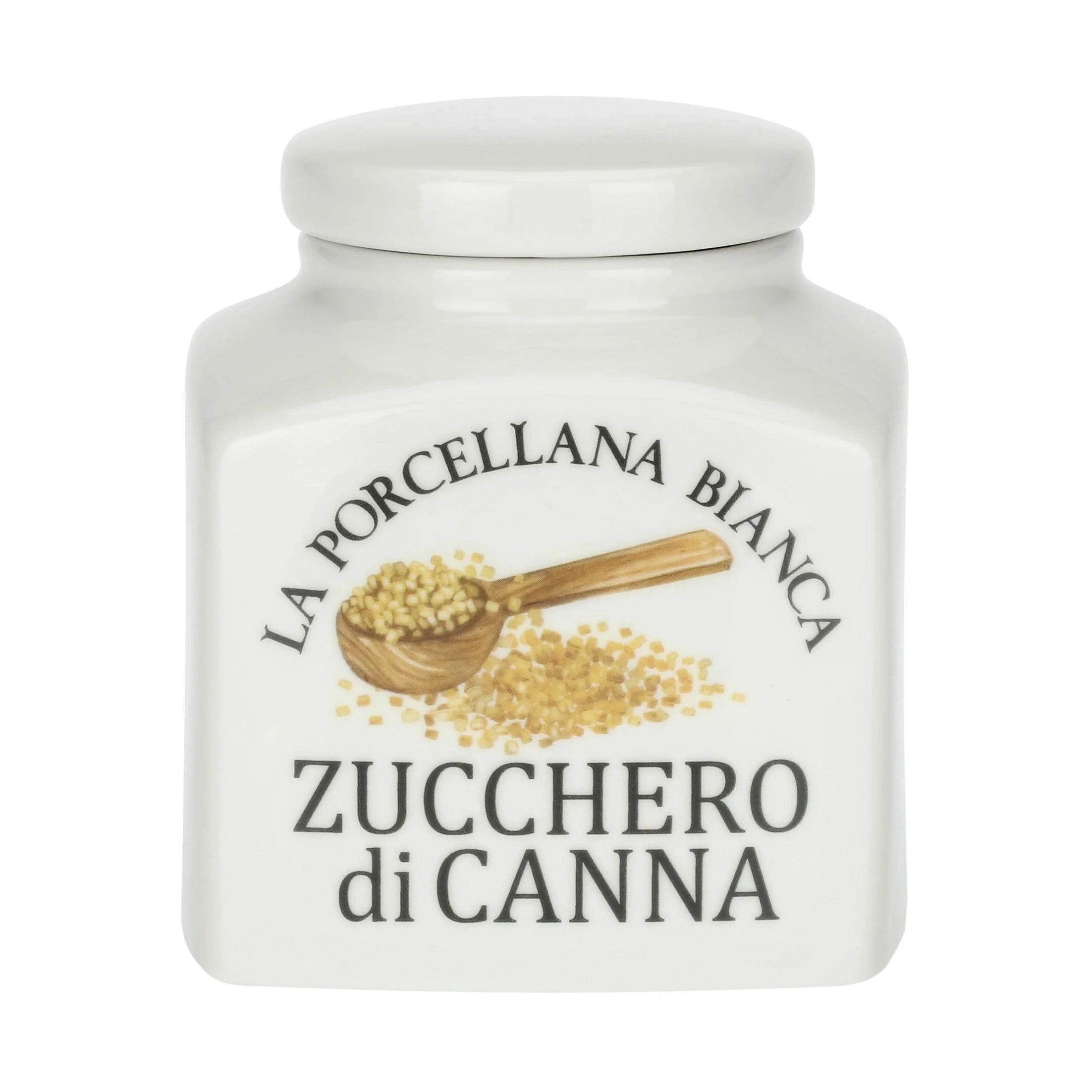 Barattolo Zucchero di Canna La Porcellana Bianca