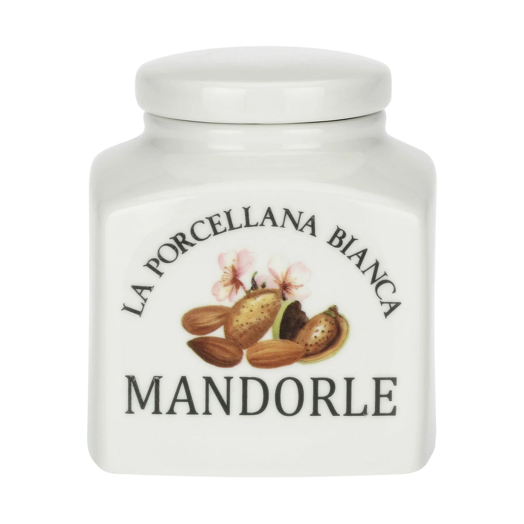 Barattolo Mandorle, Conserva La Porcellana Bianca