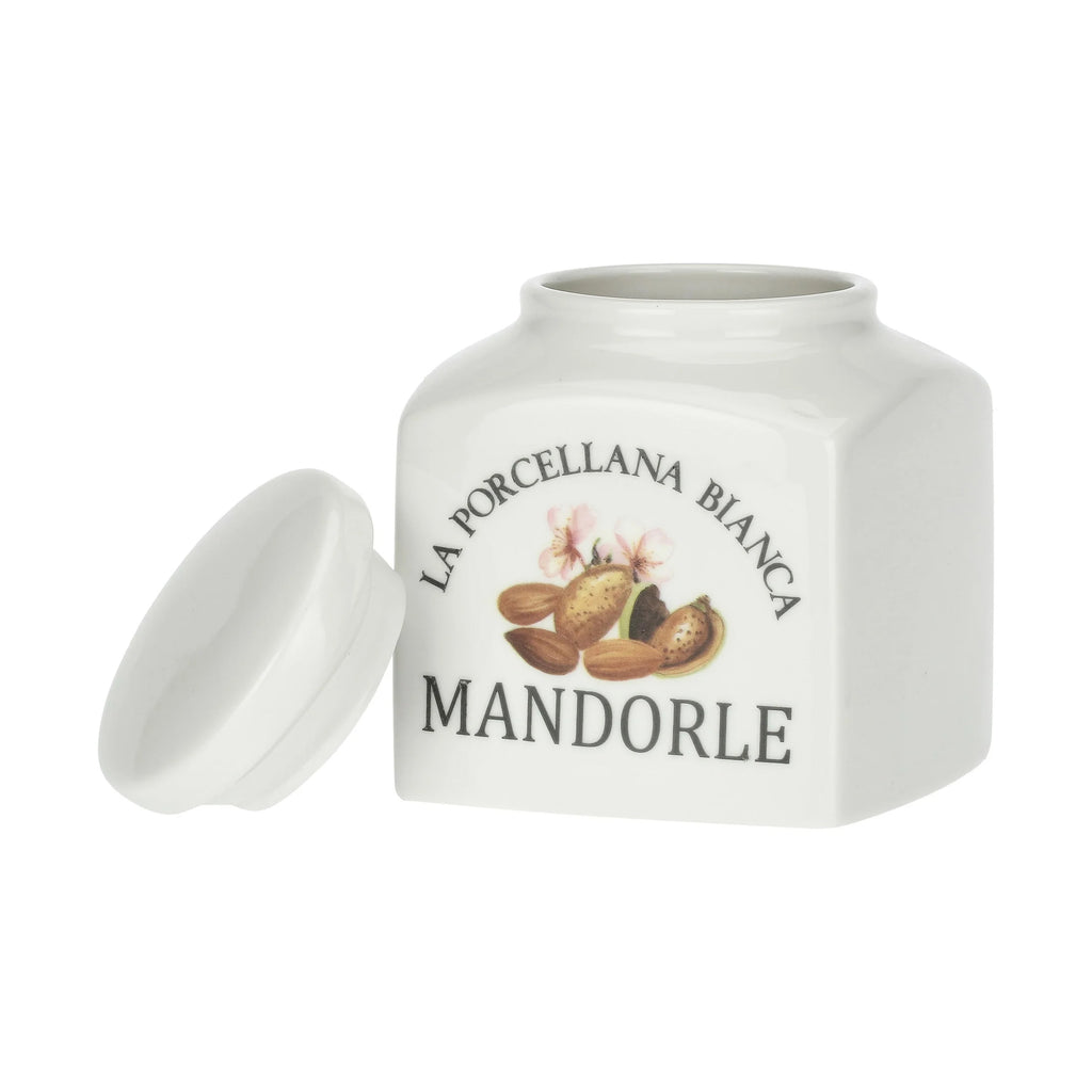 Barattolo Mandorle, Conserva La Porcellana Bianca