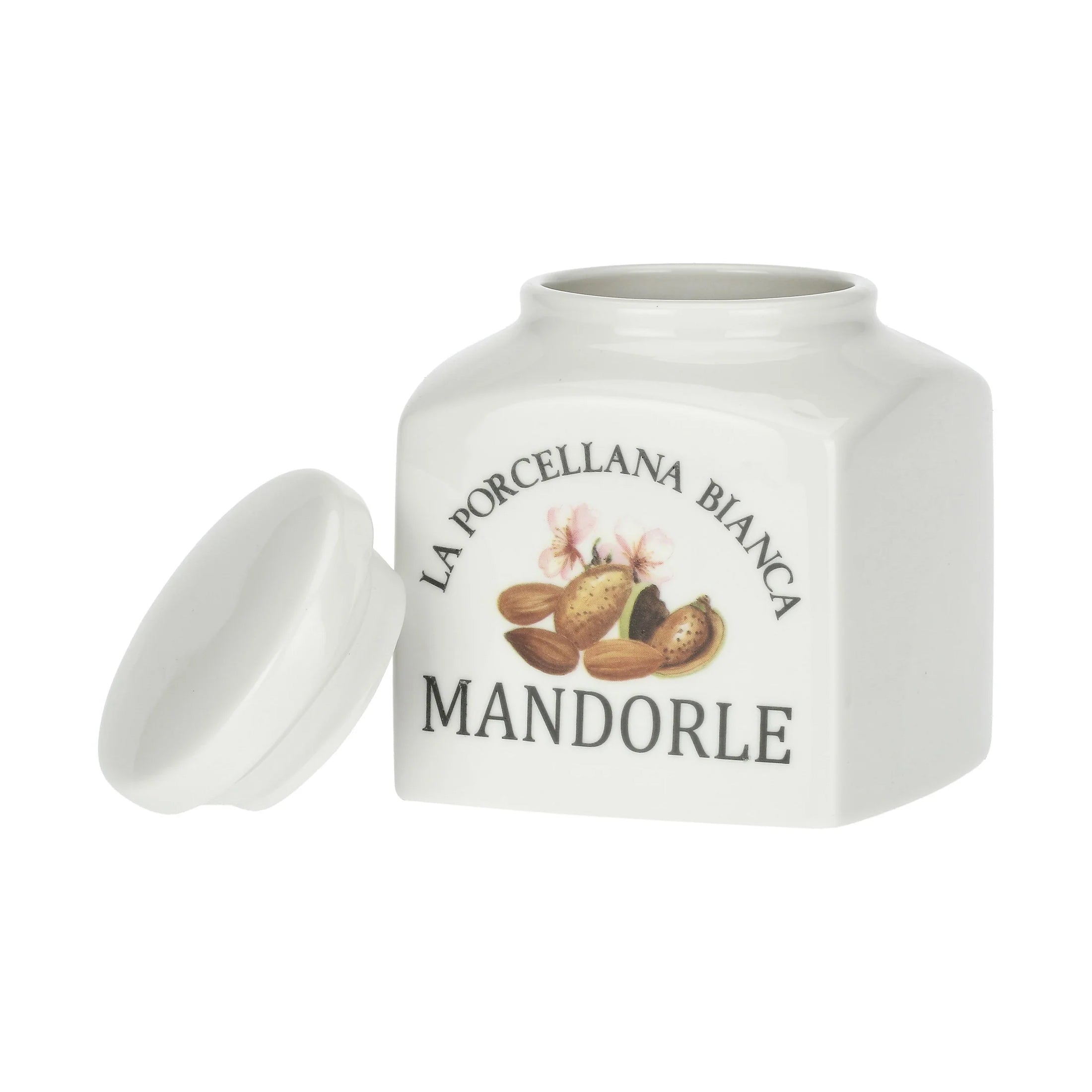 Barattolo Mandorle, Conserva La Porcellana Bianca