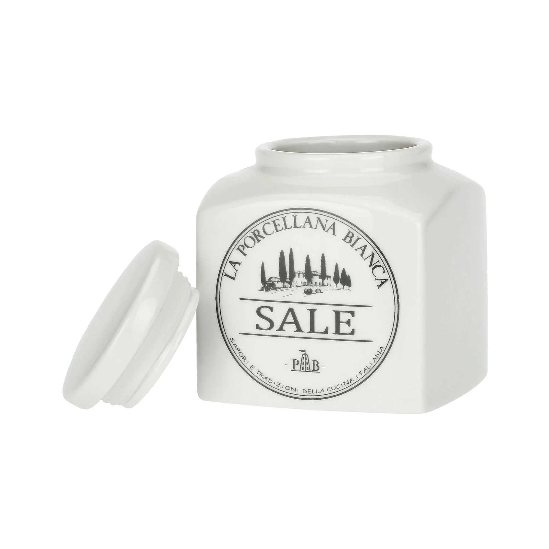 Barattolo Sale, Conserva La Porcellana Bianca