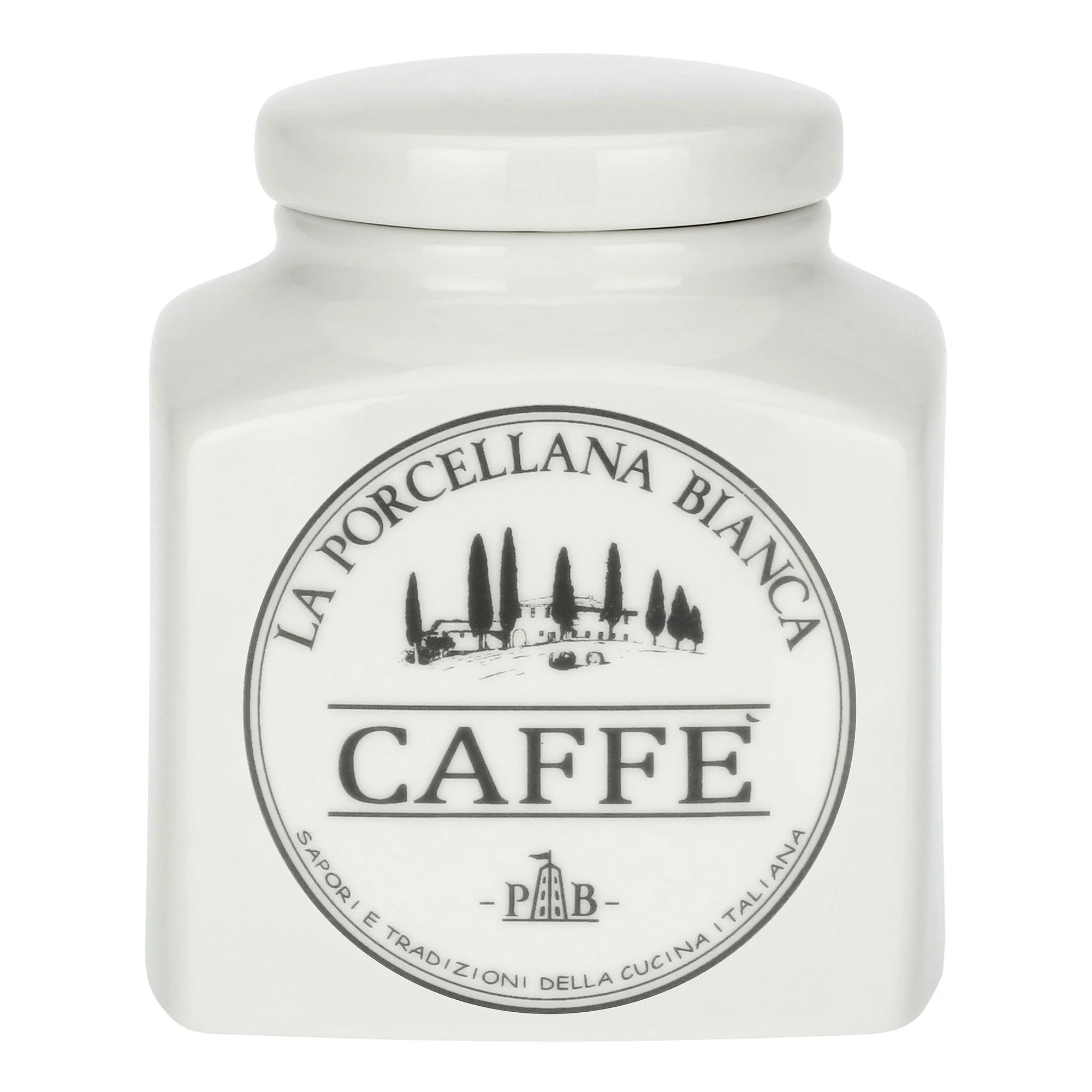 Barattolo Caffe`, Conserva La Porcellana Bianca