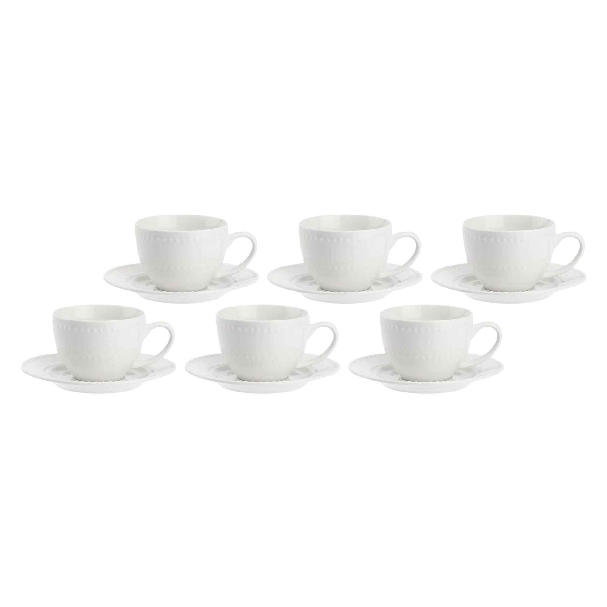 Set da 6, Tazza Caffe`, Collina La Porcellana Bianca