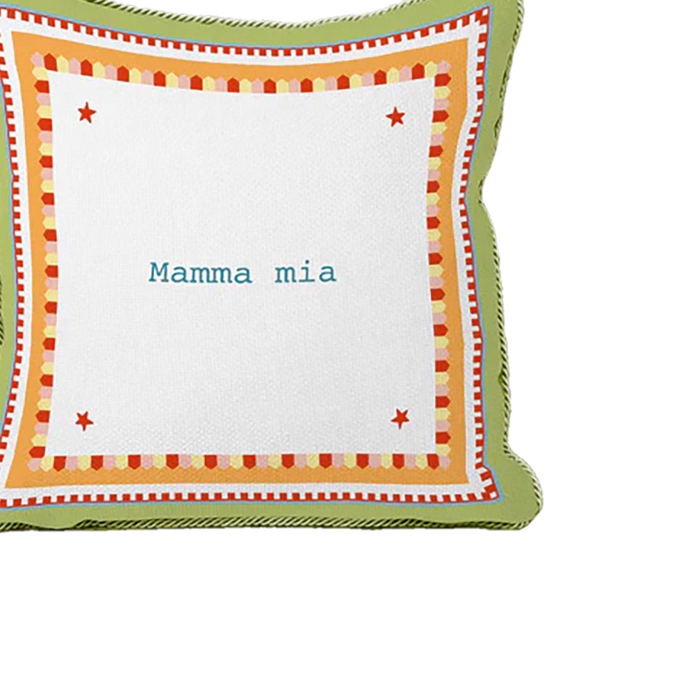 Cuscino Con Ricamo Mamma Mia - 60X60 Baci Milano